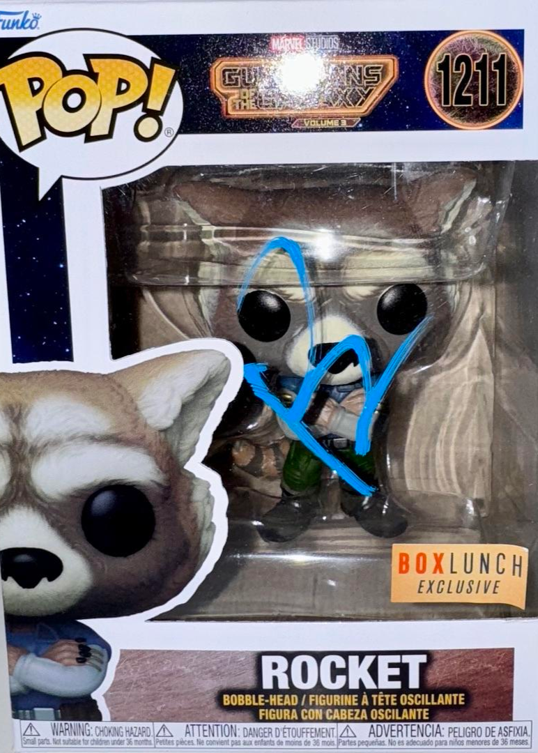 Bradley Cooper Signed Funko Pop #1211 "Rocket Raccoon" (GOTG) - Beckett COA #05